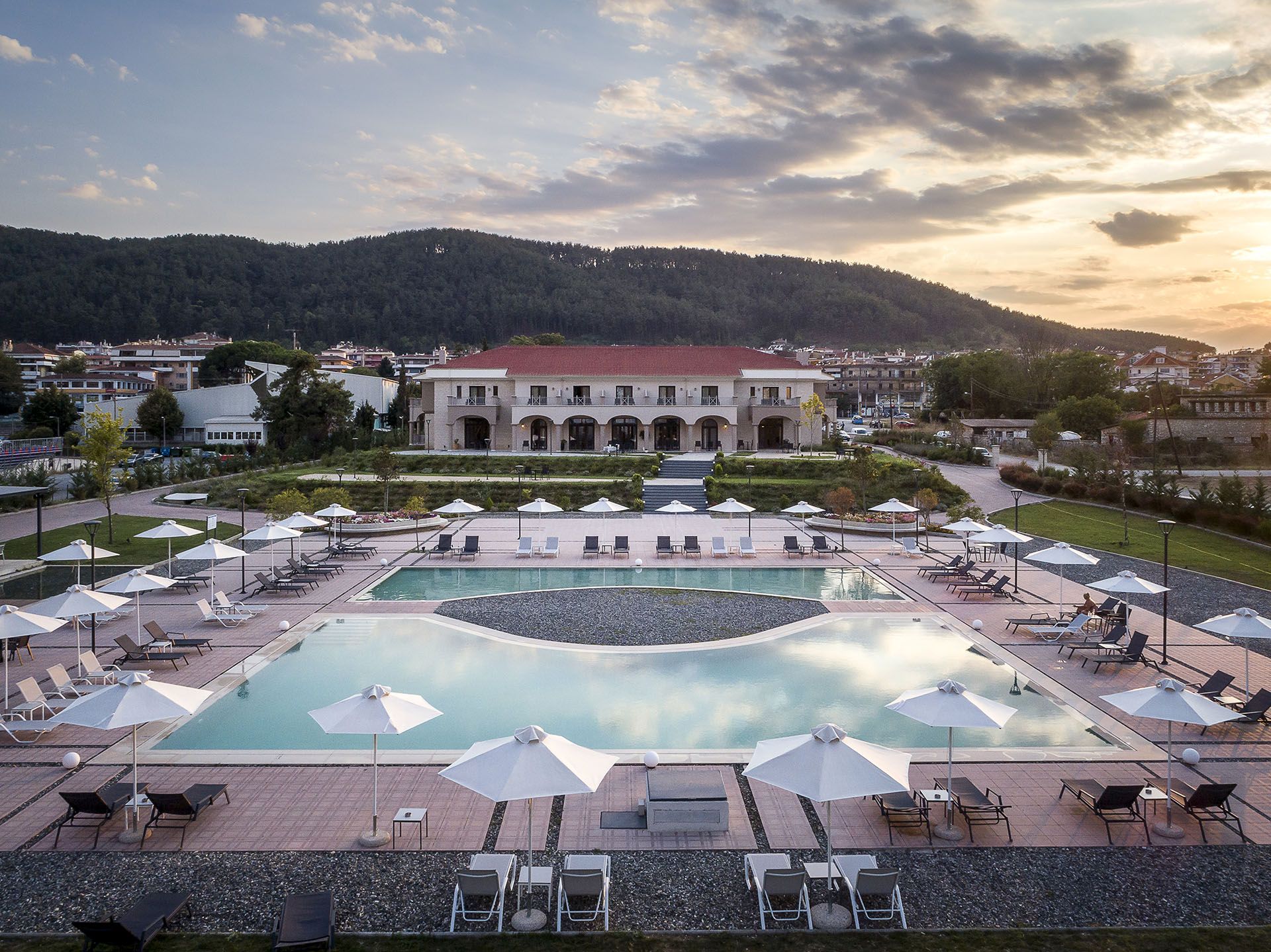 Lake Hotel Pool Afternoon View