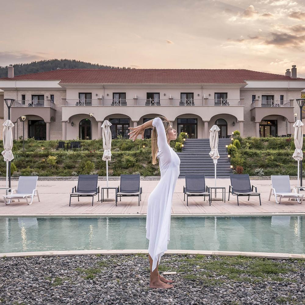 Lake Hotel Yoga by the Pool